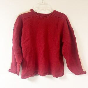 Mens Red Sweater Y2k Wool Blend